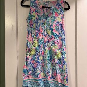 Lilly Pulitzer Vibrant Pink and Blue Shift Dress